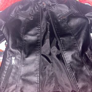 Black Faux Leather Jacket